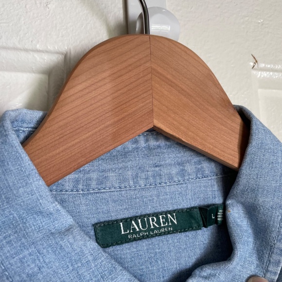 LAUREN RALPH LAUREN Cotton Chambray Shirt Large - Picture 6 of 7